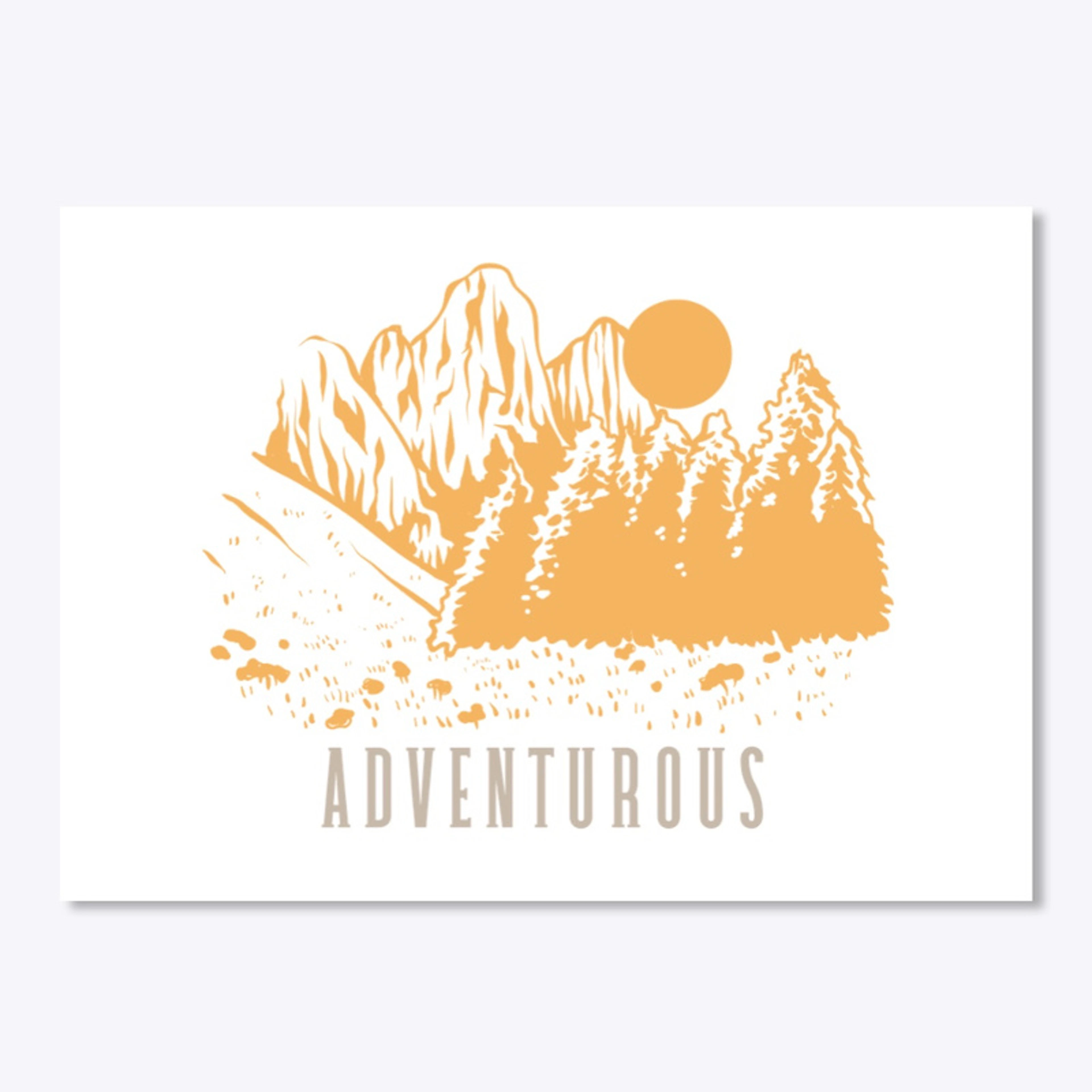 Adventurous Mountain Pine Trees and Sun