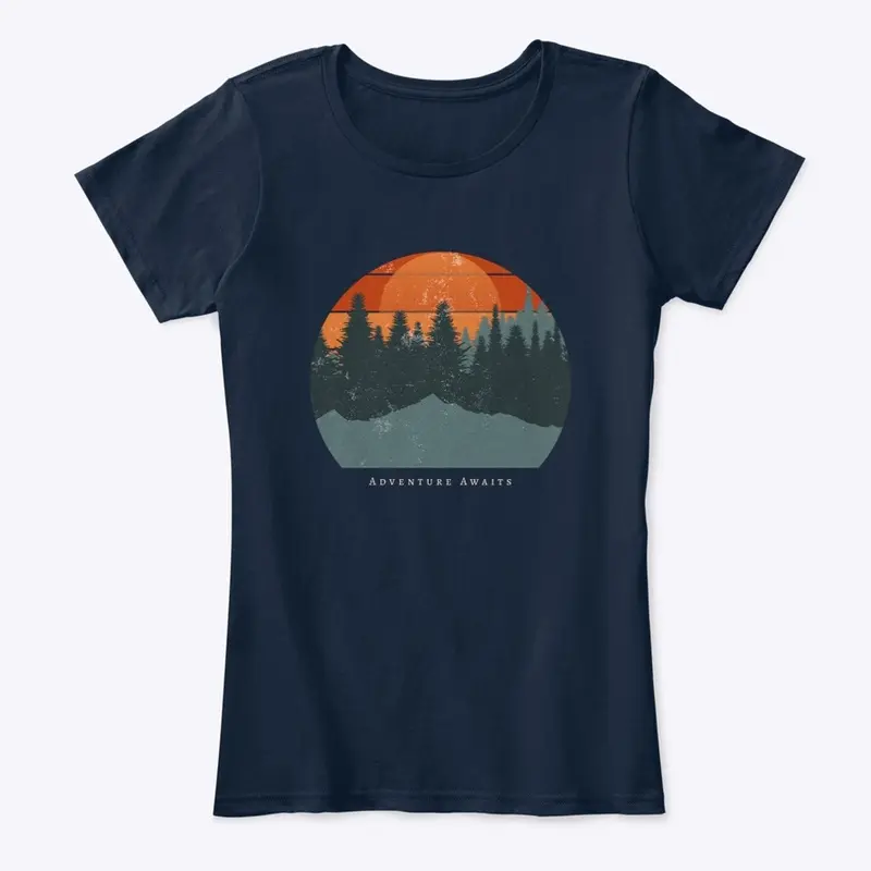 Adventure Awaits - Forest and Sunset